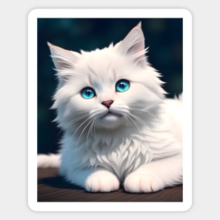 Adorable Kitten - Modern digital art Sticker